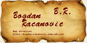 Bogdan Račanović vizit kartica